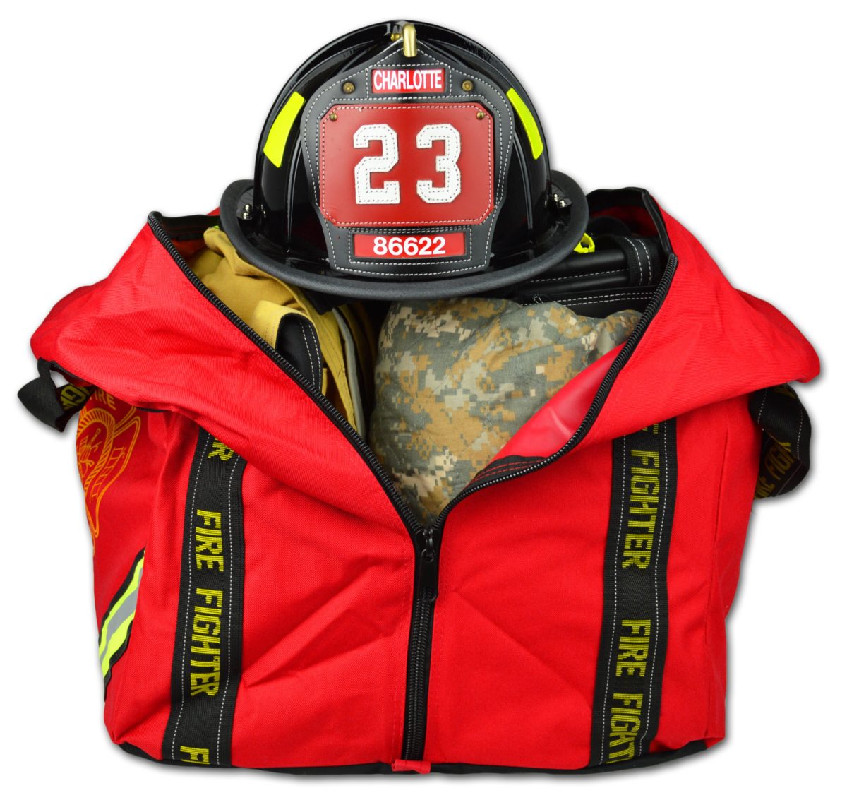 Compact Boot Style Firefighter Turnout Gear Bag | Banner Fire