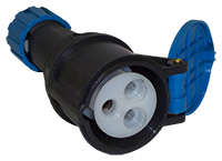 230V.,CONN.,3 PIN,SUPER 16, BLUE LI