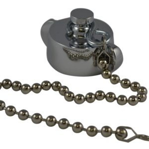 CHROME CAP 1" NST W/ CHAIN