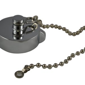 CAP W/ CHAIN 1.5"NST CHROME