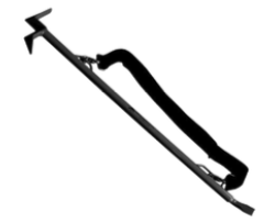 NY Hook, OAL 4,  Black Powder Coat with Chisel End