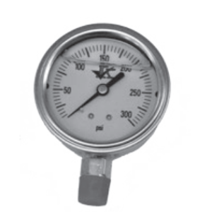 GAUGE 0-300 BOTTOM MOUNT 1/4 NPT LIQUID FILLED - K