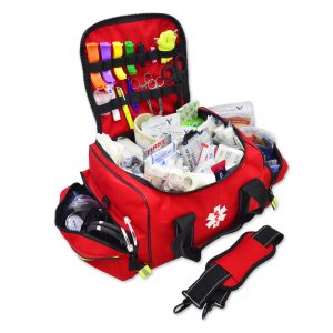 Large First Responder Bag Red w/Deluxe Fill Kit